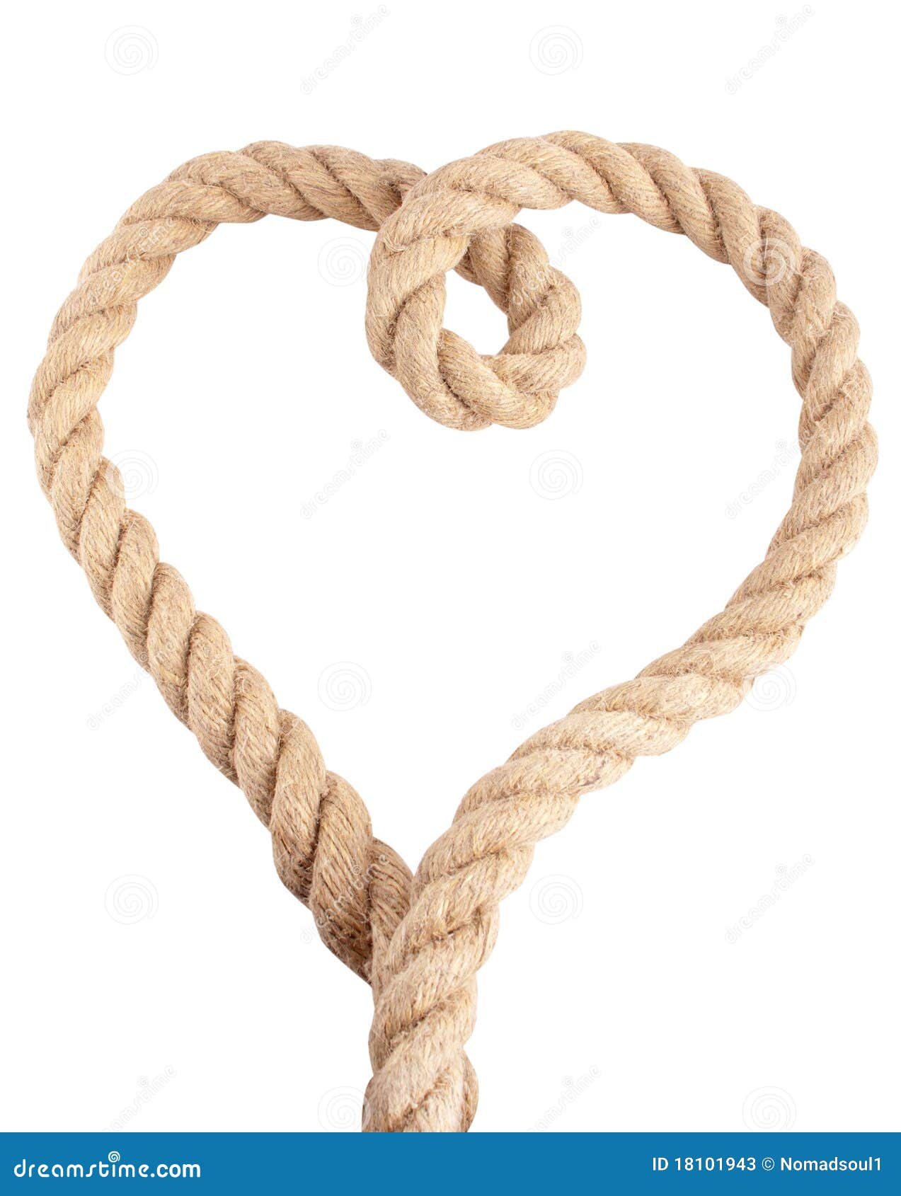 Heart shape from rope stock image. Image of inspiration 18101943