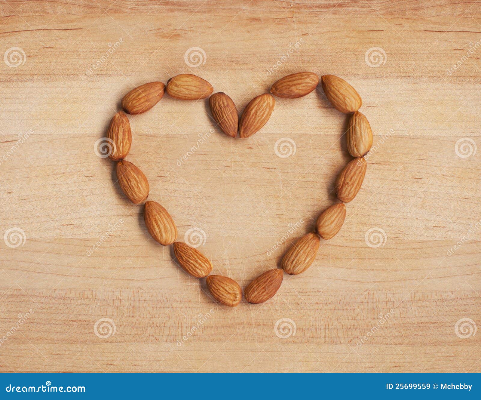 Heart Shaped Almonds stock image. Image of view, nuts 25699559