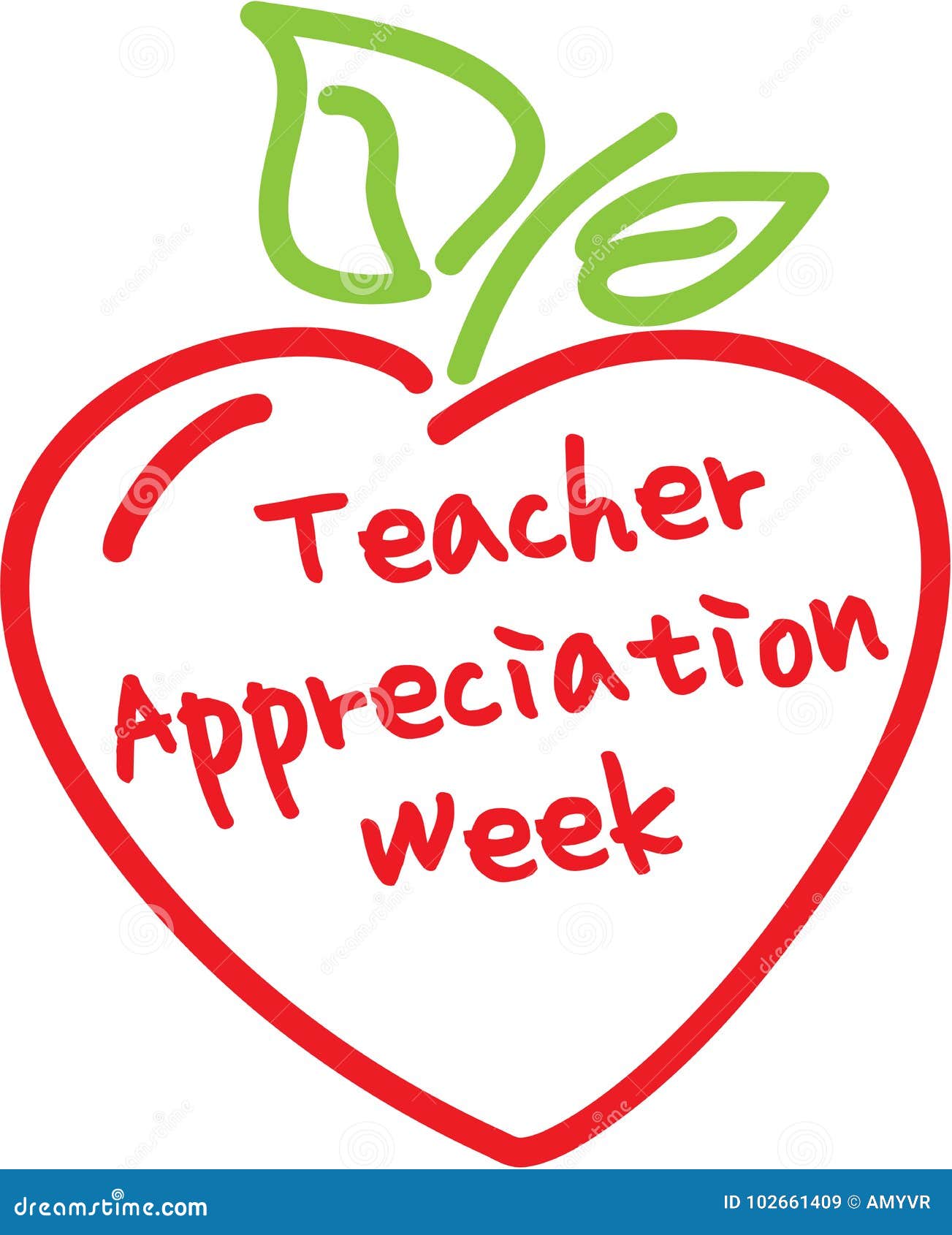 teacher appreciation week apple heart