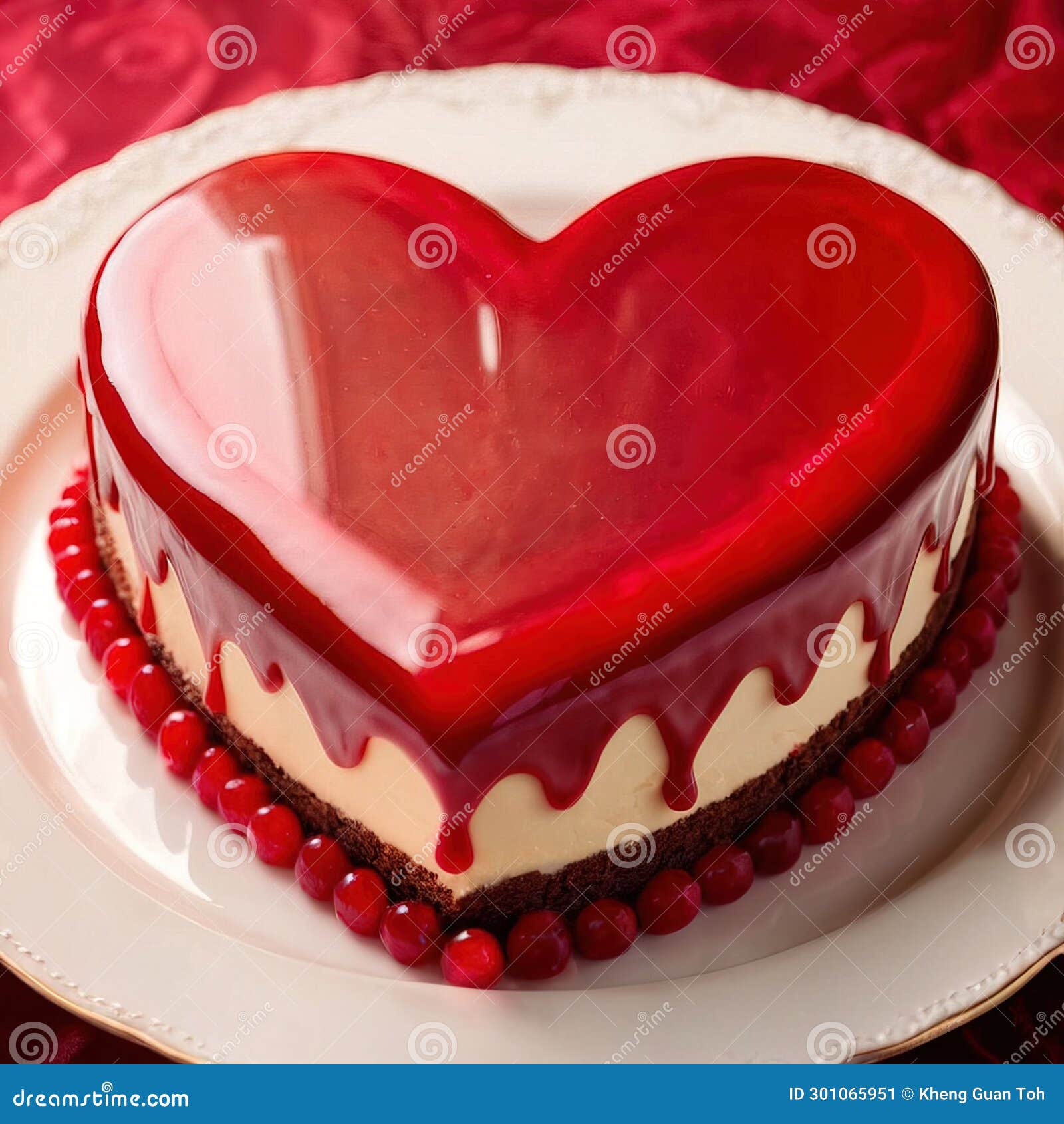 heart d cake, a special treat to celebrate romance, love and valentine's day