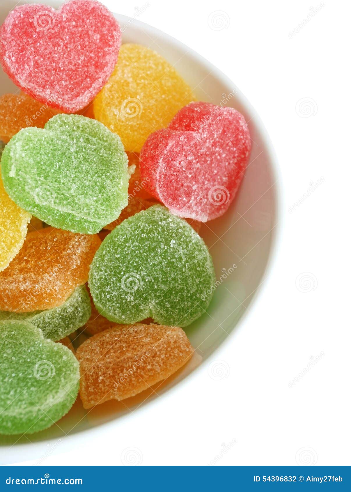 Heartshaped Candies in Bowl Stock Photo Image of bowl, selective