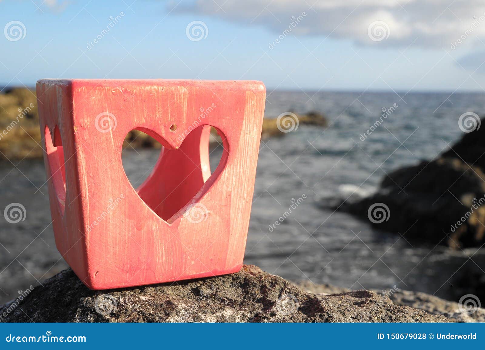 Heart Shaped Candle Holder stock photo. Image of shape 150679028