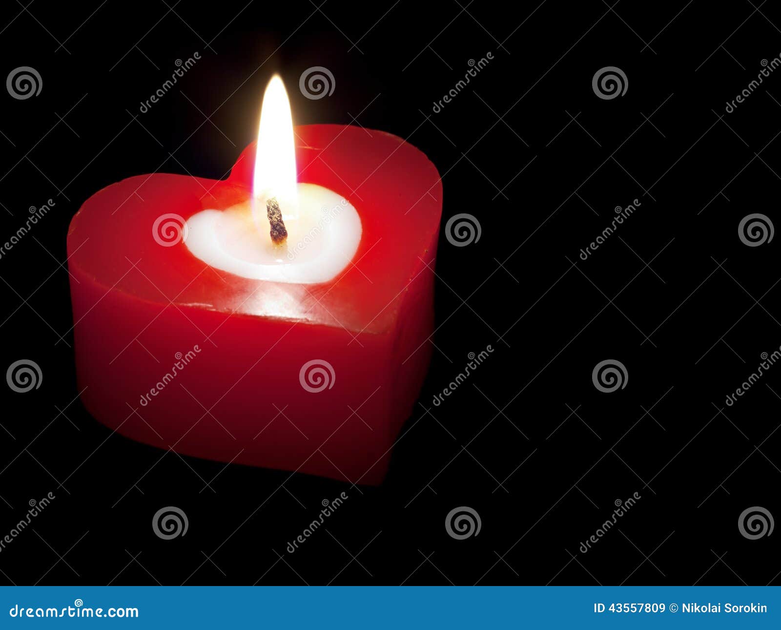 Heart shaped candle stock image. Image of decoration 43557809