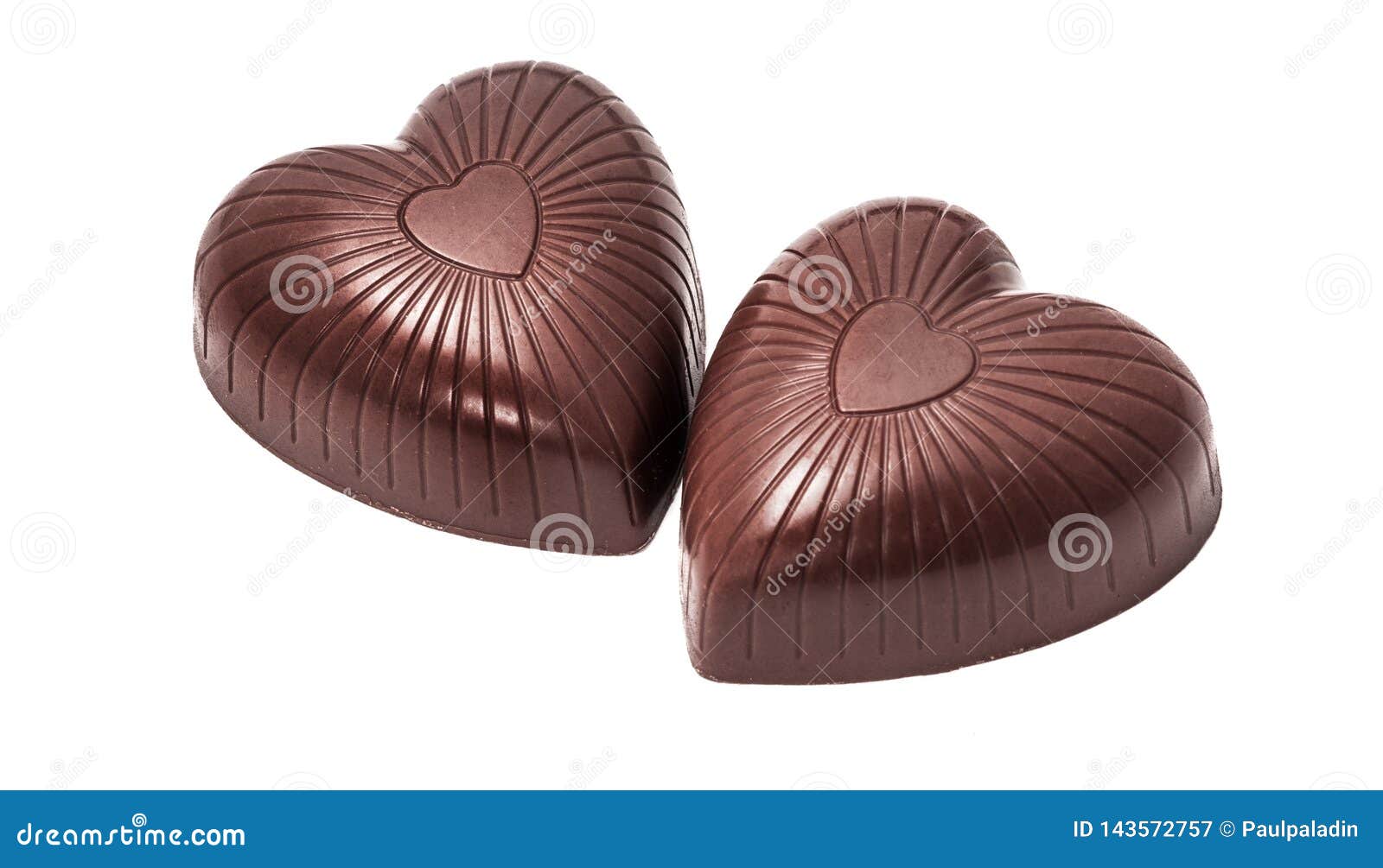 Heart Shaped Chocolate Candy Isolated Stock Image Image of variety