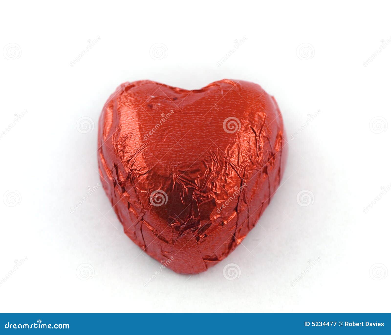 Heart Shaped Chocolate in Red Tin Foil Stock Image Image of present