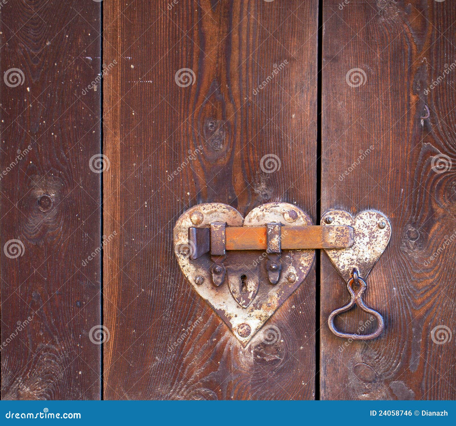Heart shaped door lock stock photo. Image of house, handle 24058746