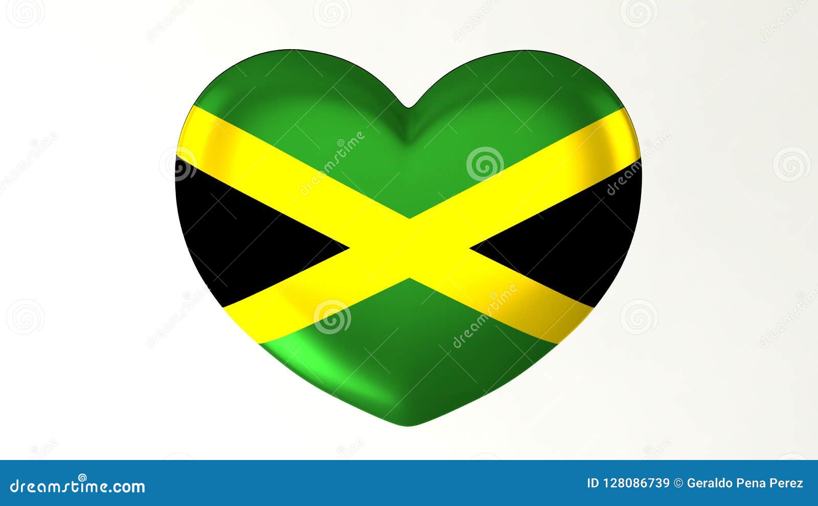 Heart Shaped Flag 3d Illustration I Love Jamaica Stock Illustration Illustration Of Horizontal