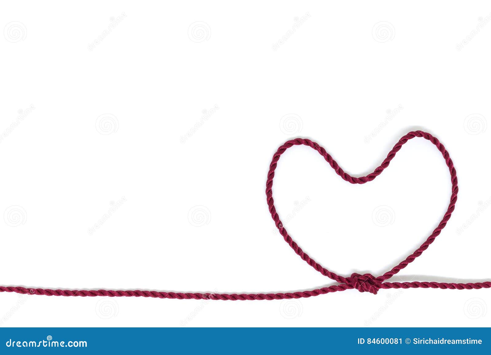 Heart Shaped Knot on a Rope Stock Image Image of heart, wooden 84600081