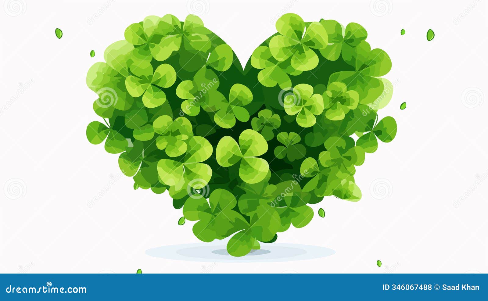heart-d leaves with clover   