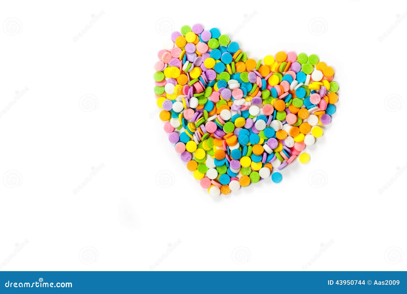 Heart Shaped Made from Colored Sprinkles Stock Photo - Image of candy