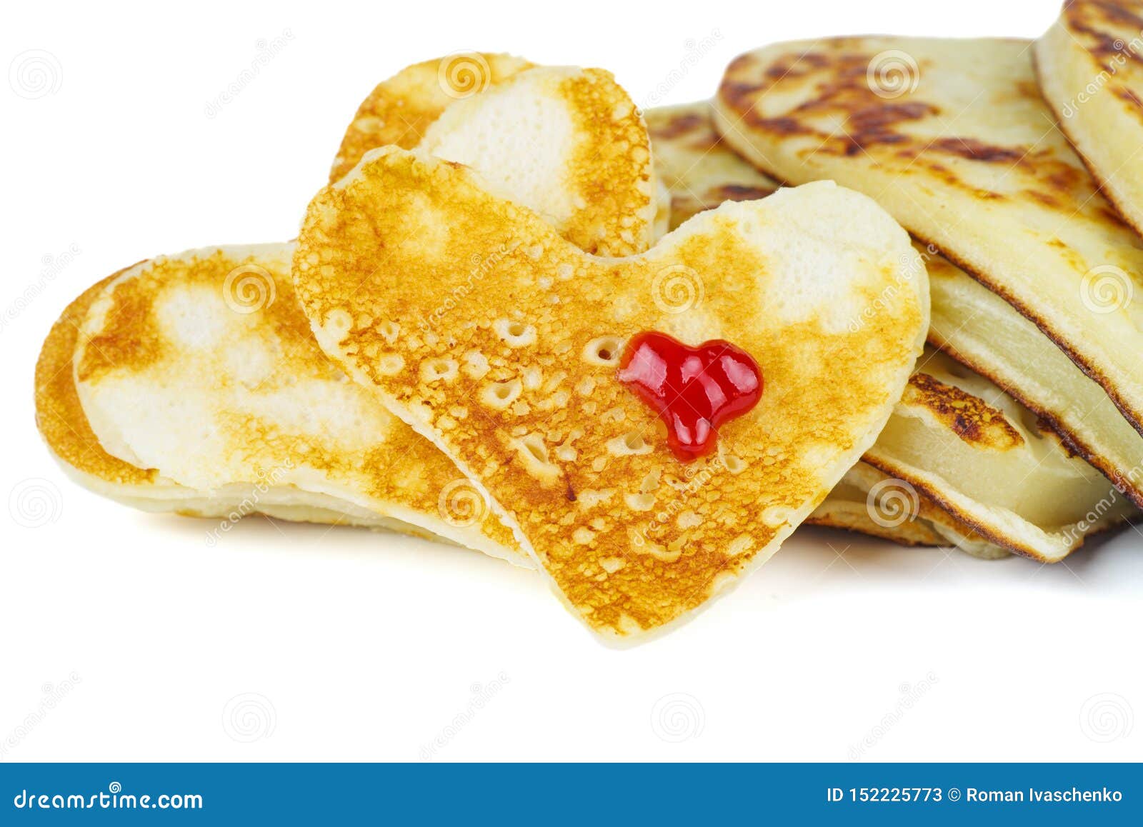 Heart shaped pancakes stock image. Image of stack, syrup - 152225773