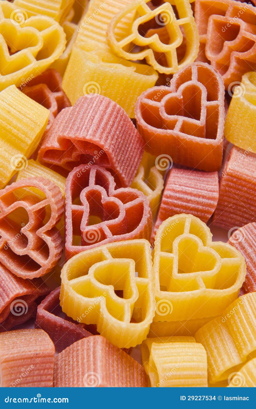 Heart shaped pasta stock photo. Image of meal, ingredients - 29227534