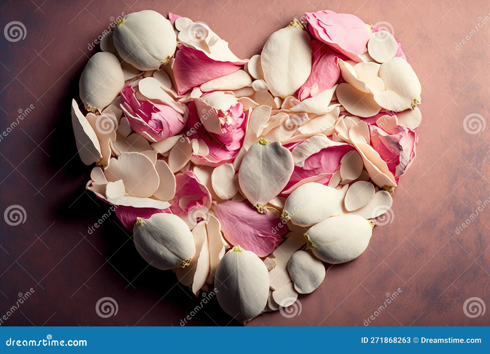 Heart Shaped Petals on Pink Roses Stock Illustration Illustration of