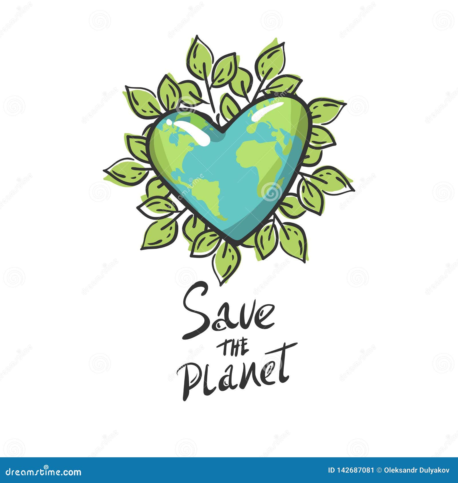 30 Save Our Planet Earth Return Address Labels World Globe Heart 