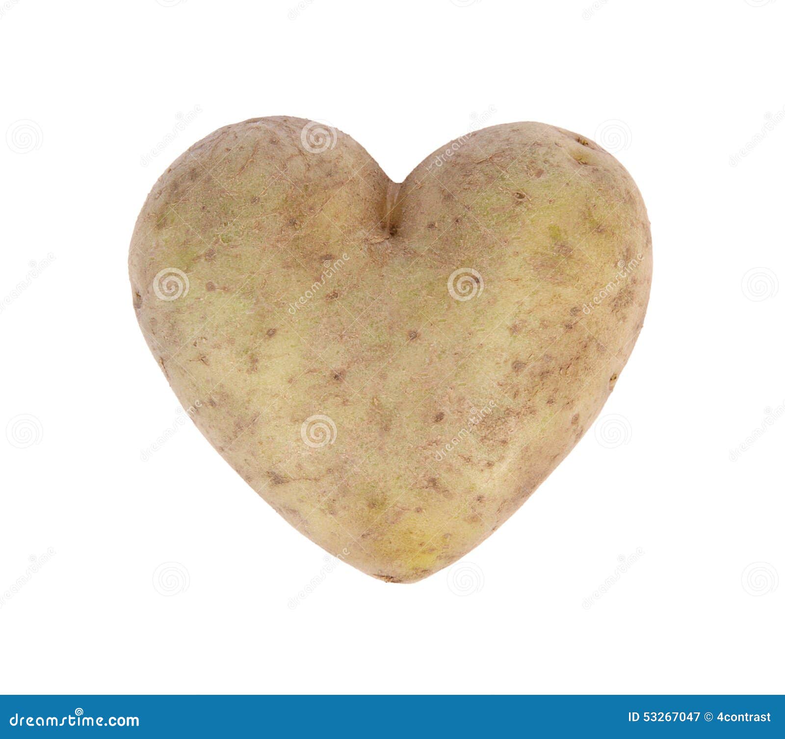 heart d potato spud, studio shot