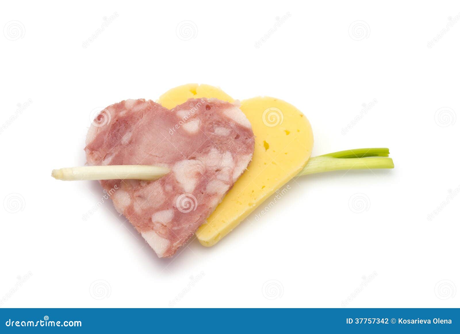 Heartshaped Sausage and Cheese Stock Photo Image of shaped, snack