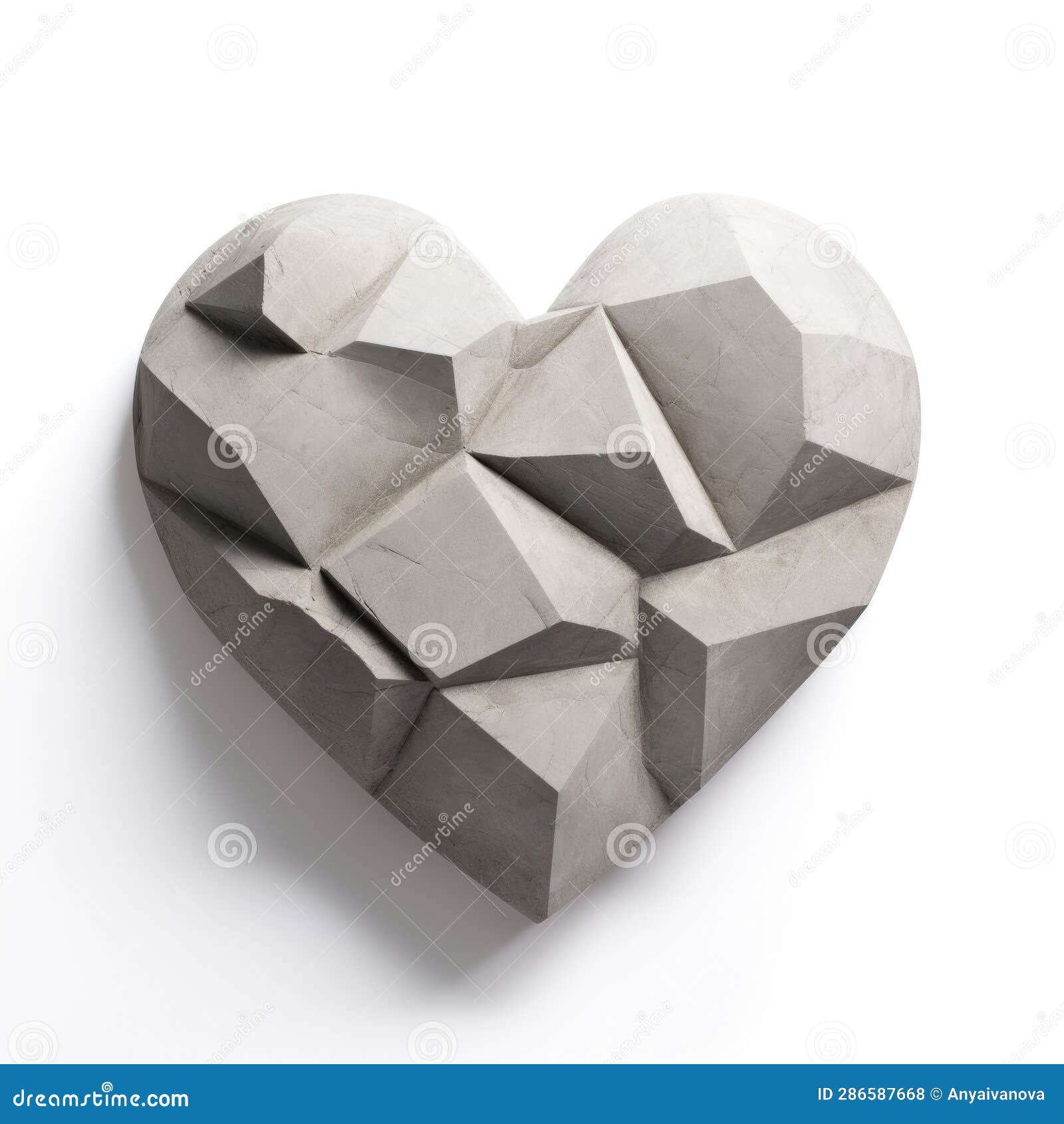A Heart Shaped Sculpture Made Out of Concrete. Stock Illustration Illustration of love