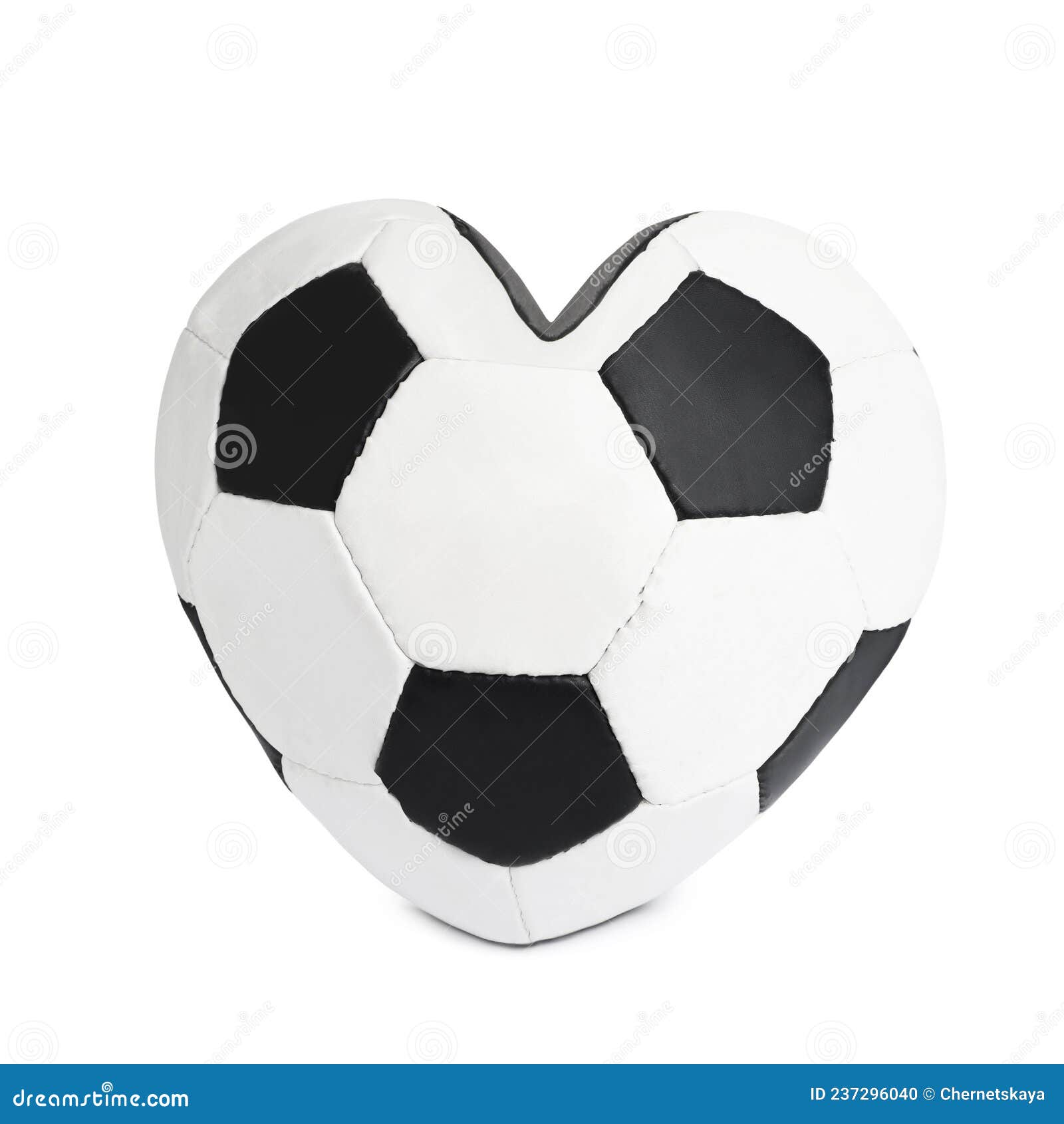 Heart Shaped Soccer Ball Isolated on White Stock Photo Image of