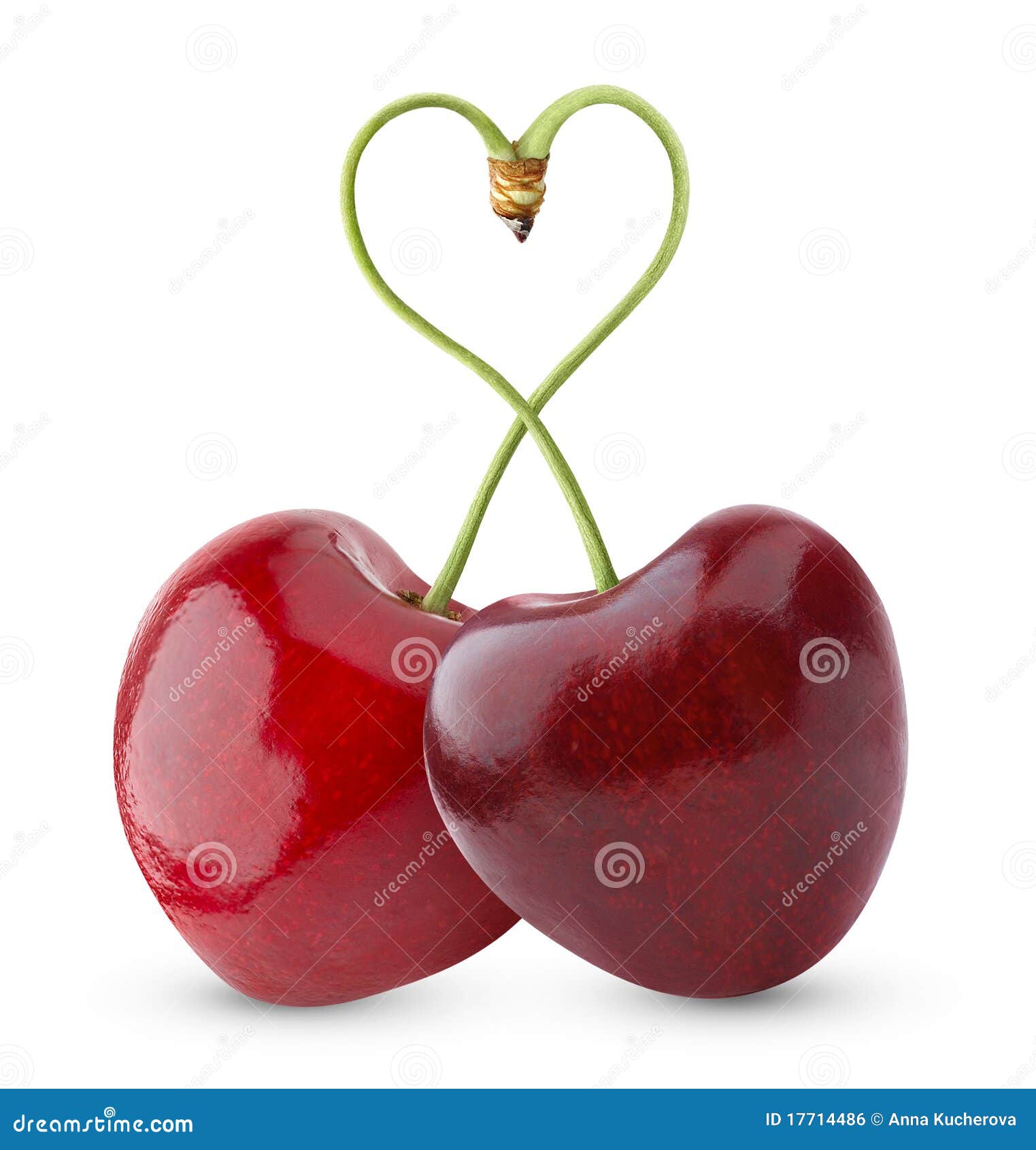 Heartshaped sweet cherry stock photo. Image of heart 17714486
