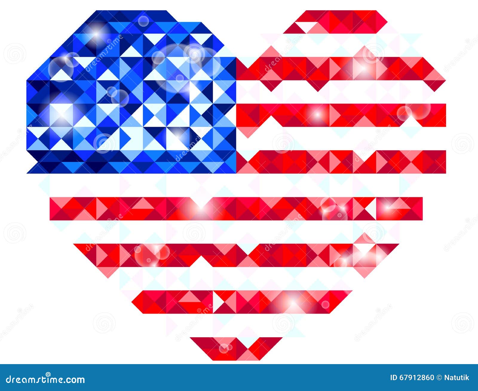 Download Heart shaped US flag stock vector. Illustration of design ...