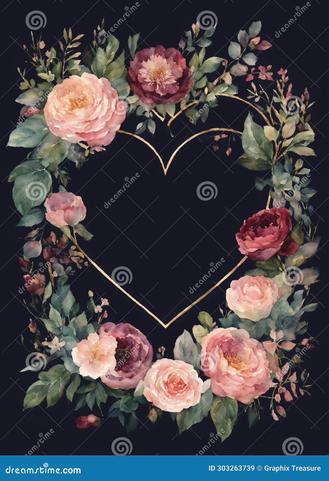 heart d wreath for valentine's day generative ai