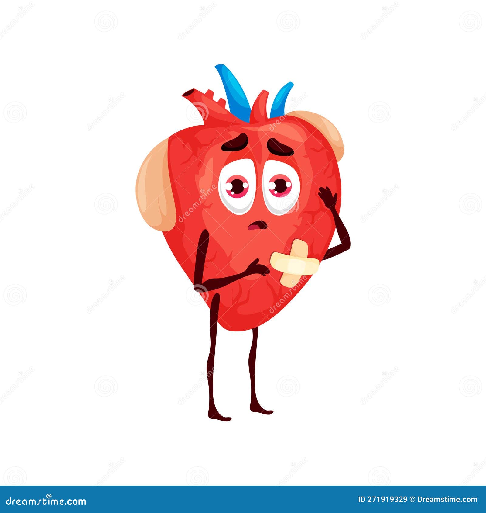 Heart Sick Body Organ Character, Cartoon Personage Stock Vector ...