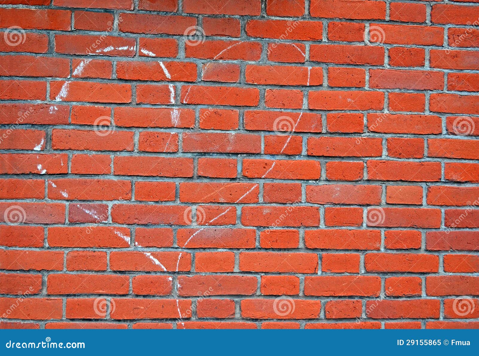 Heart Sign Drawn By White Chalk On Red Brick Wall, Stock Image Image 29155865