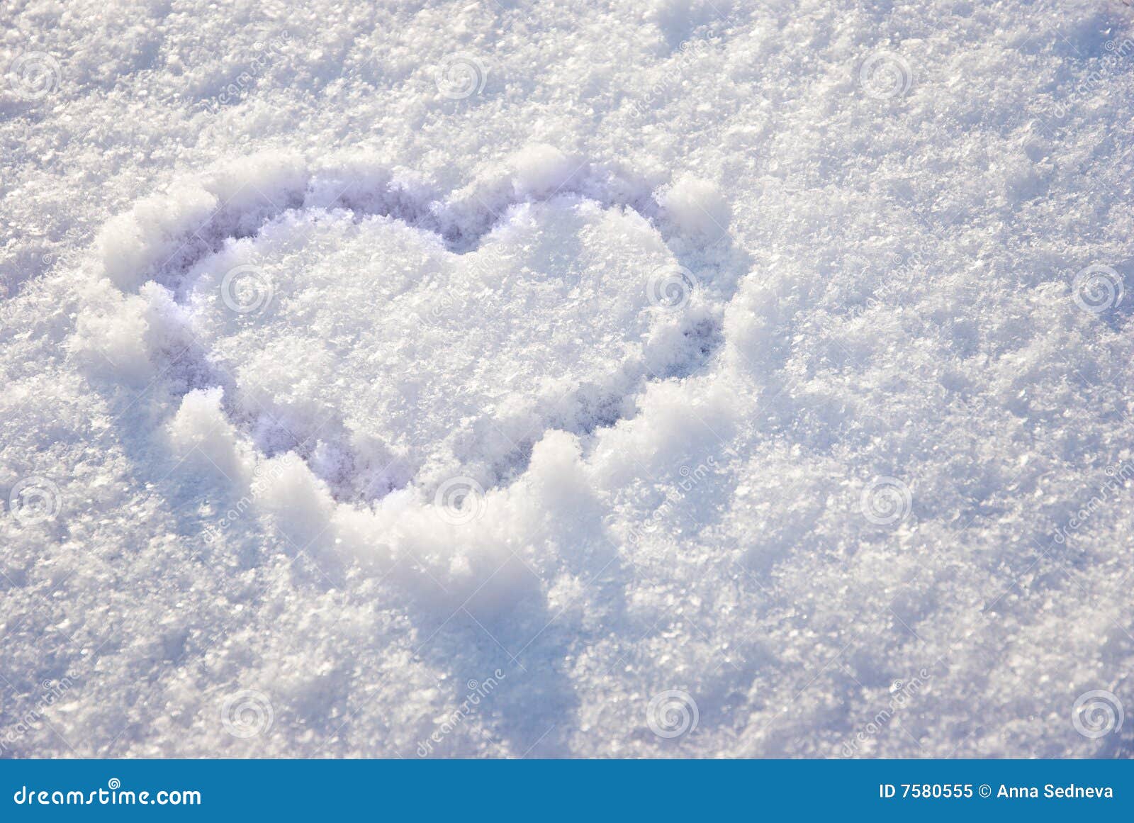 Heart On Snow Royalty Free Stock Photo - Image: 75805551300 x 960