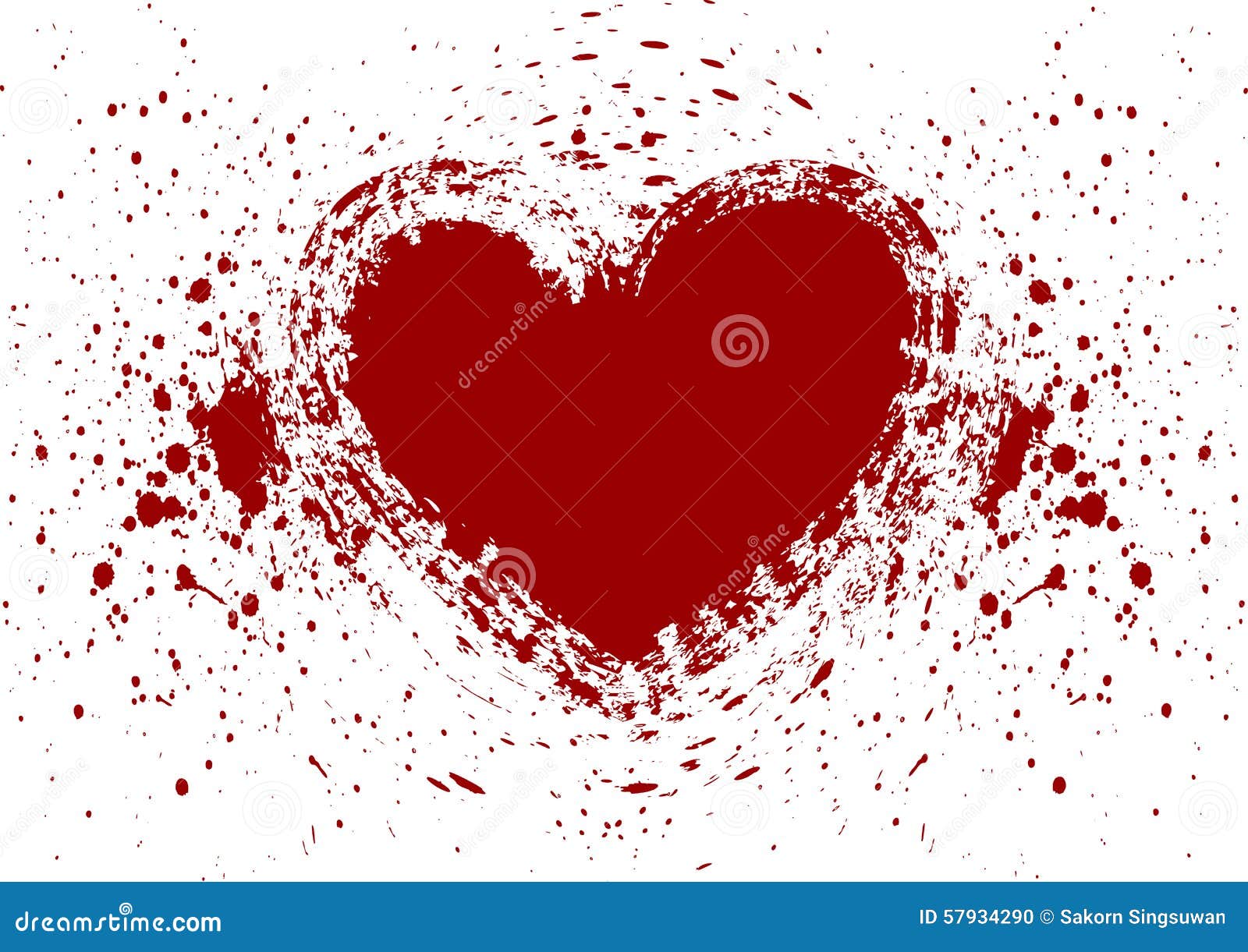Heart Splatter Blood Isolate Stock Vector - Image: 57934290