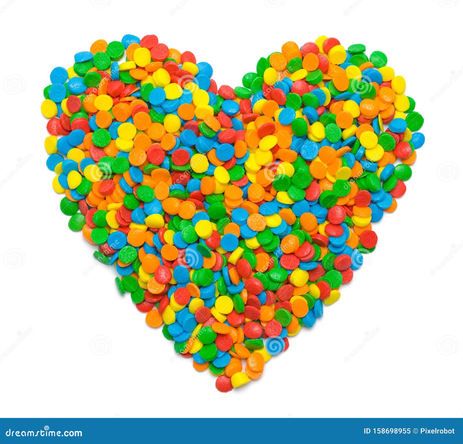 Heart of Sprinkles stock image. Image of sugar, candy - 158698955