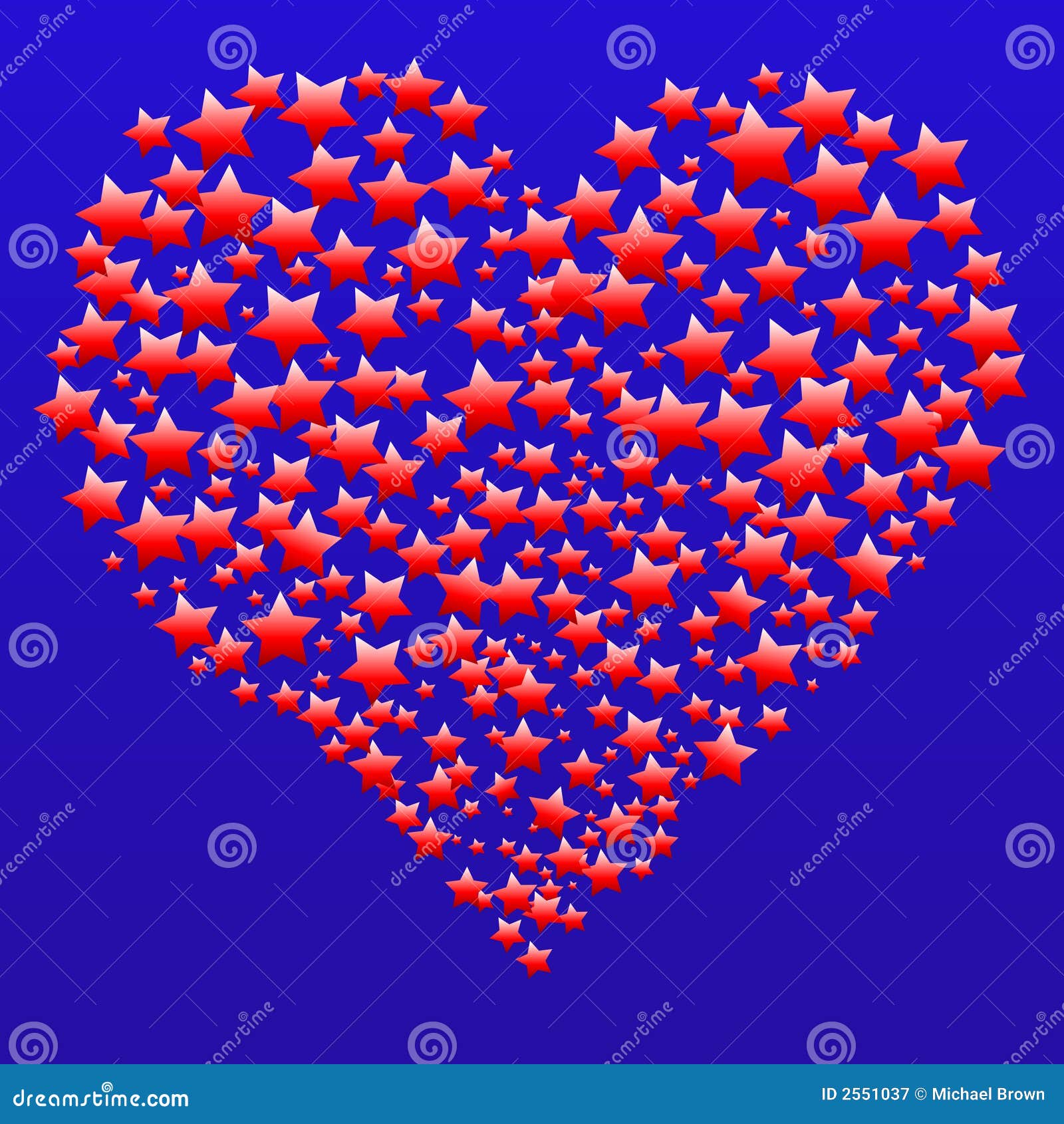 Heart of Stars Valentine stock vector. Illustration of passion 2551037