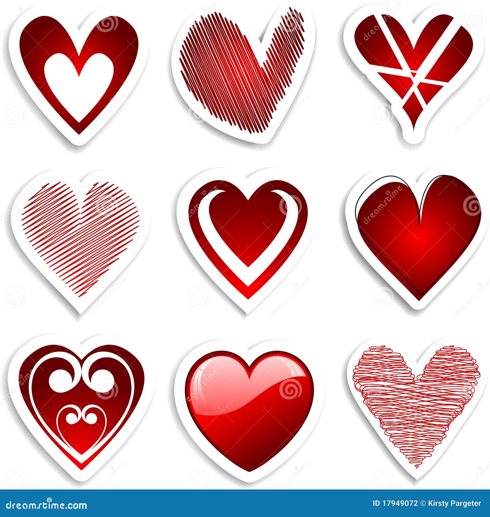 We Love Referrals Gold Heart Shape Stickers