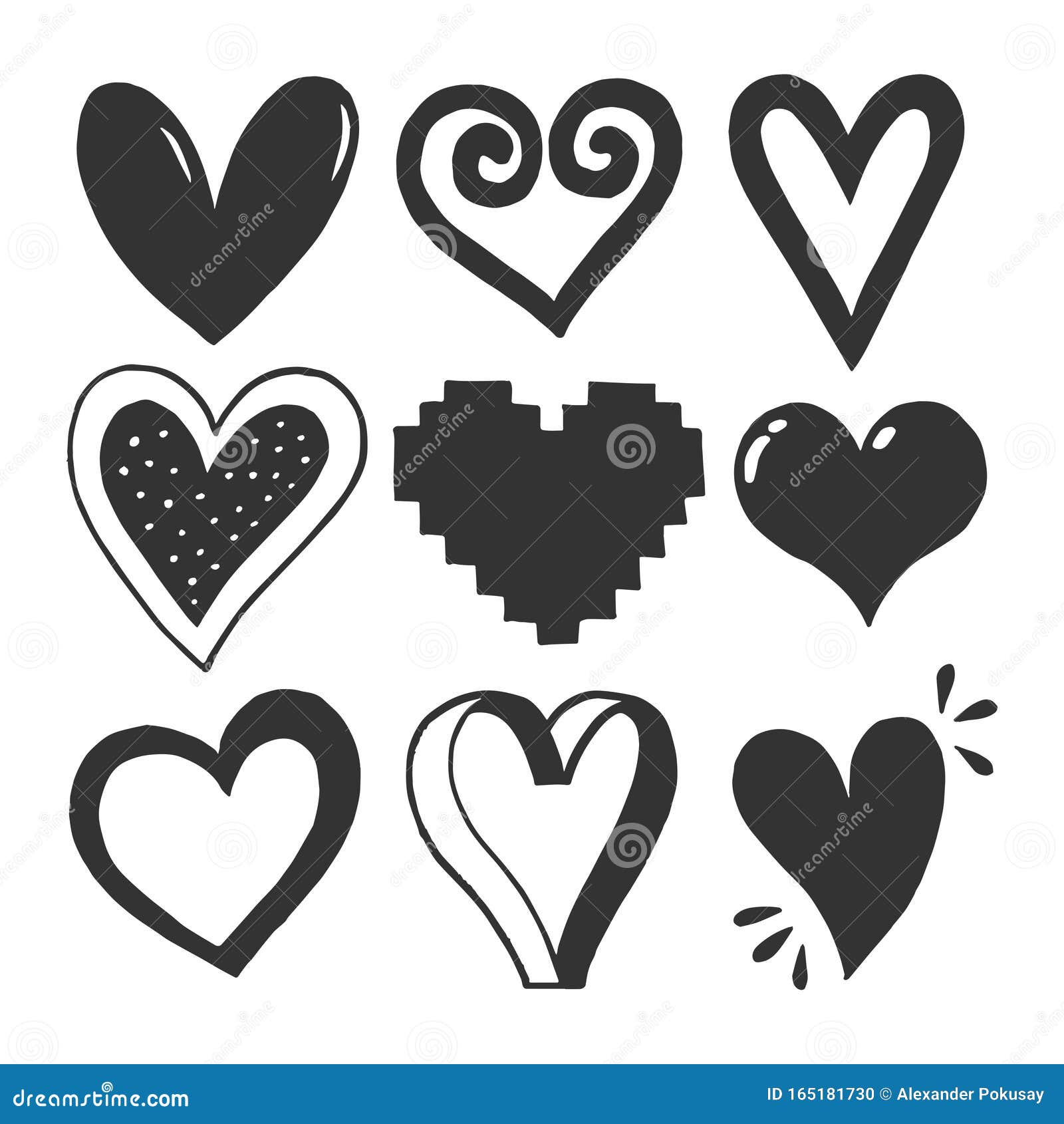 Premium Vector  Doodle heart icon love symbol cute hand drawn vector  graphic illustration isolated on white background simple outline style  sign art sketch pattern
