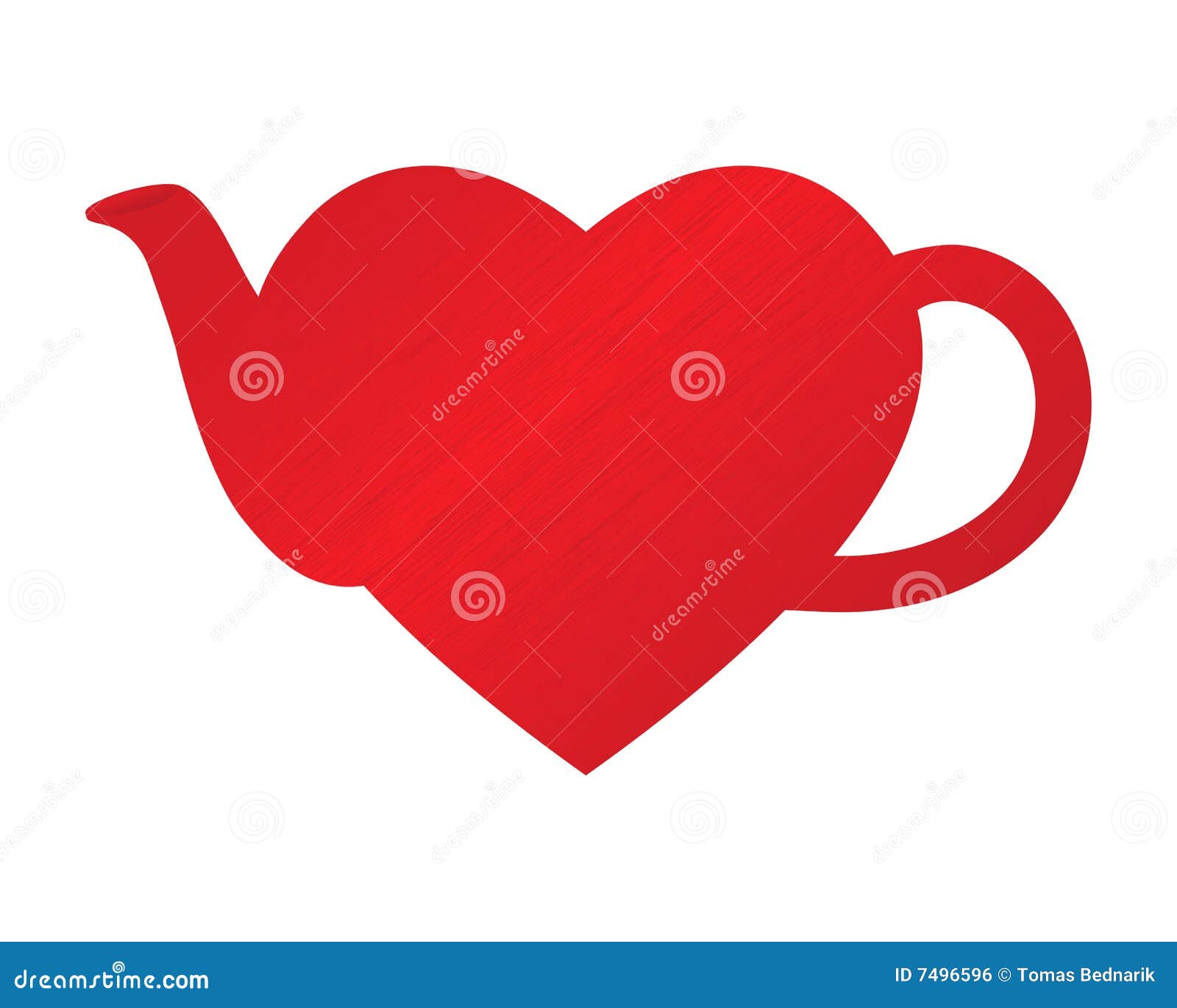 Heart teapot stock vector. Image of decorative, image - 7496596