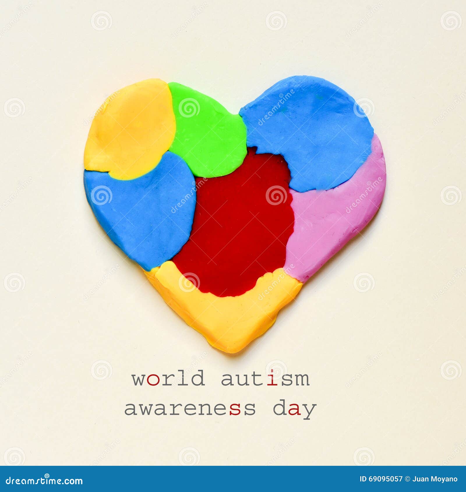heart and text world autism awareness day