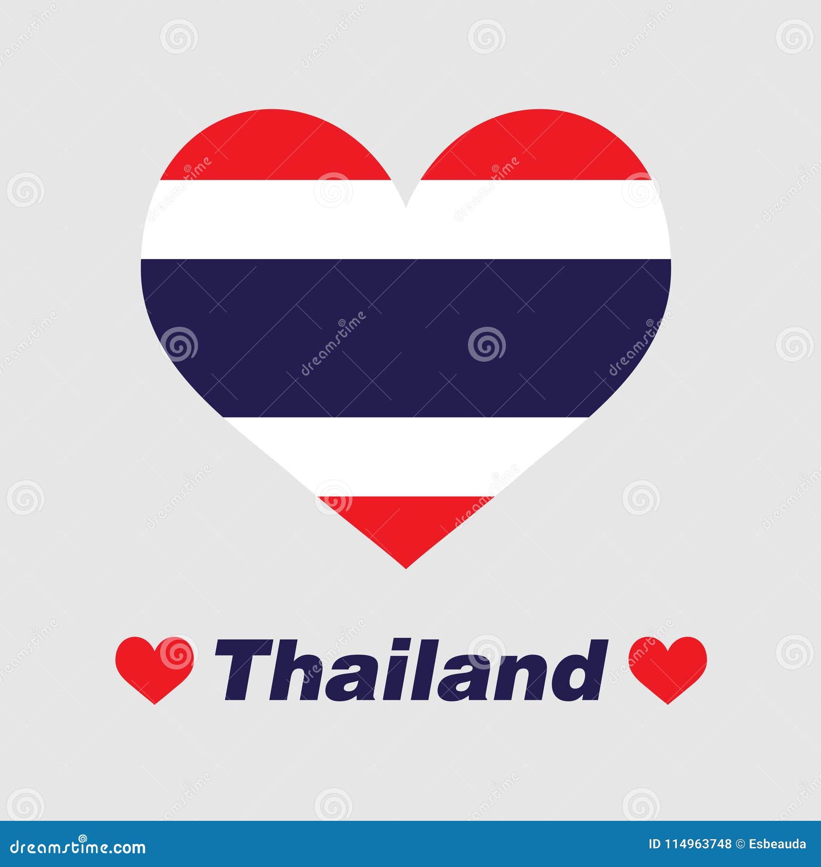 The heart of Thailand stock vector. Illustration of thai 114963748