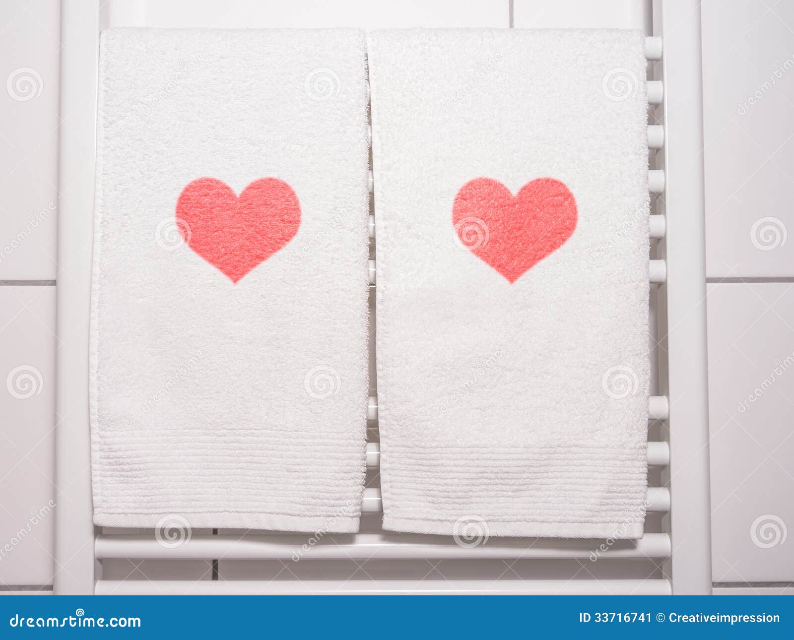 Heart on towel stock image. Image of textile, apartment 33716741