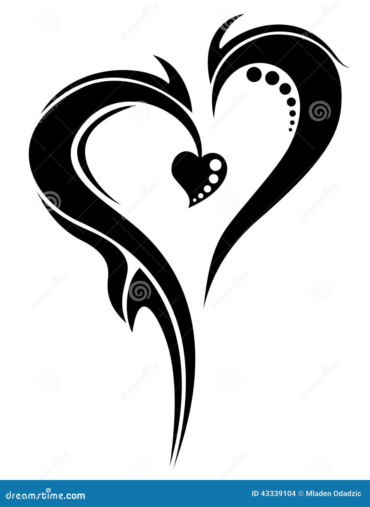 Tribal Tattoo Heart Set Stock Illustration  Download Image Now  Tattoo  Heart Shape Indigenous Culture  iStock