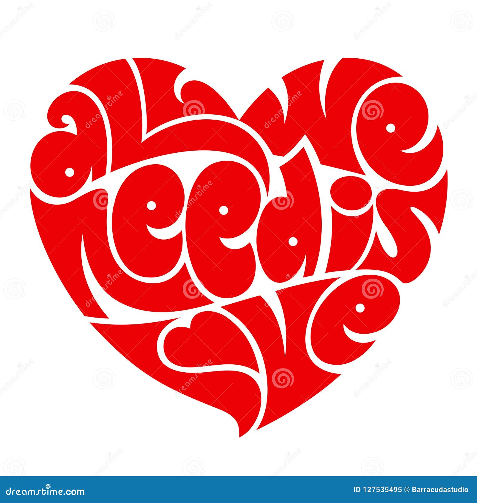 love typography. all we need is love. heart typography.