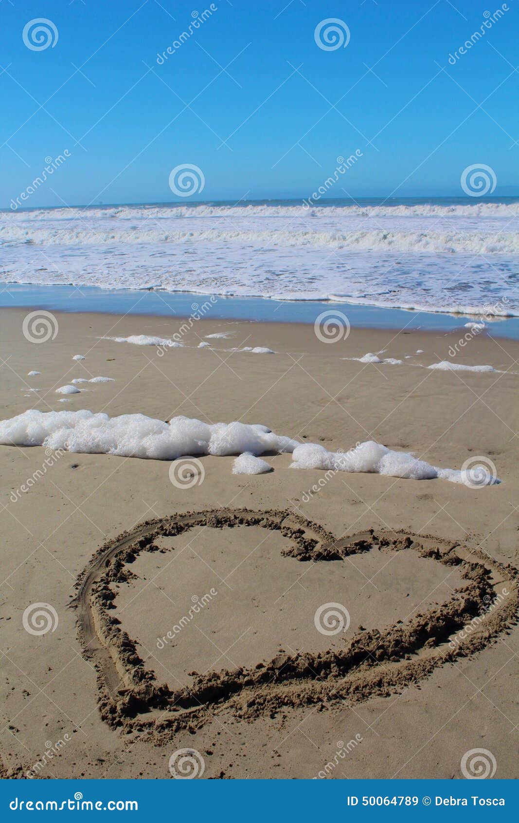Heart Valentine beach