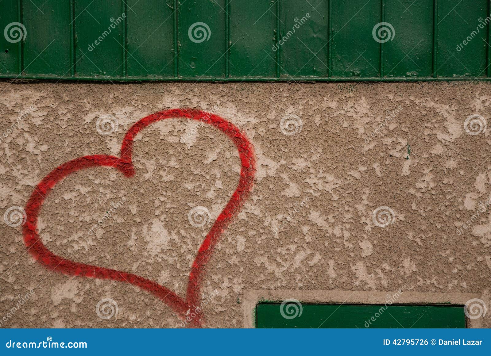 Heart on wall stock photo. Image of love, sign, heart 42795726
