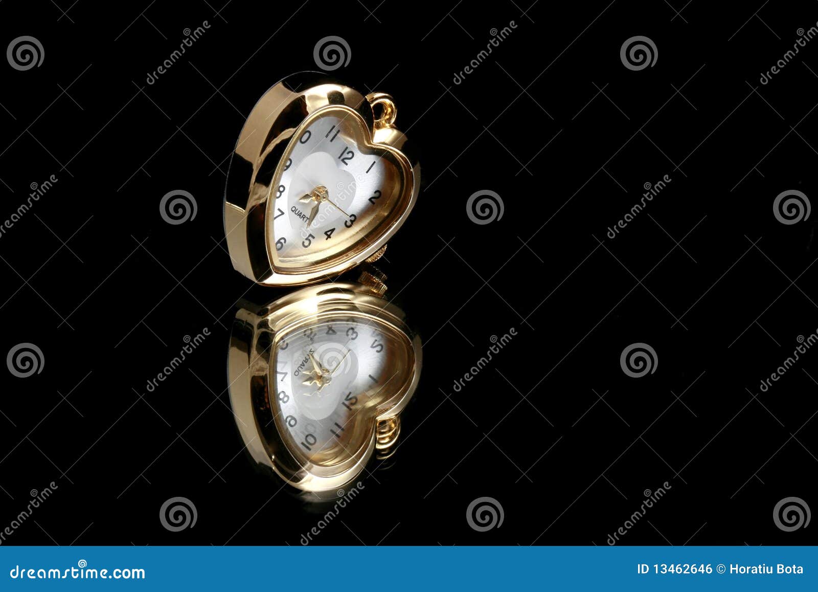 Heart watch stock photo. Image of second, bracelet, gold - 13462646