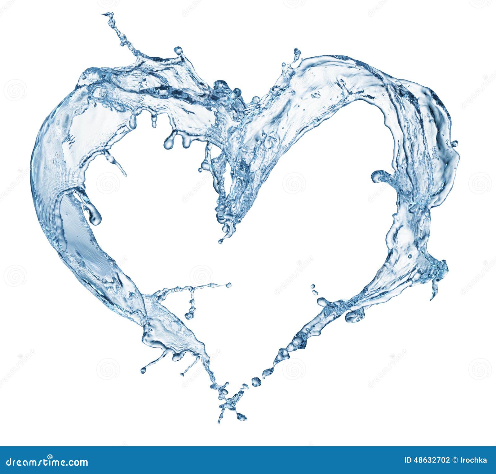 heart from water splash with bubbles