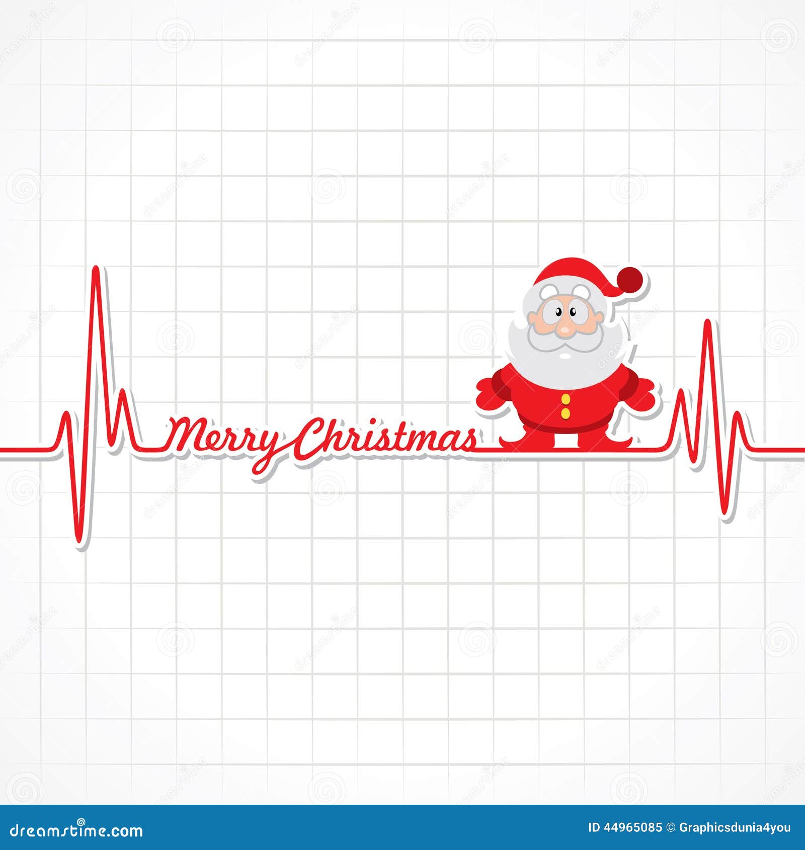 Heartbeat Make Merry Christmas Text And Santa Illustration Megapixl