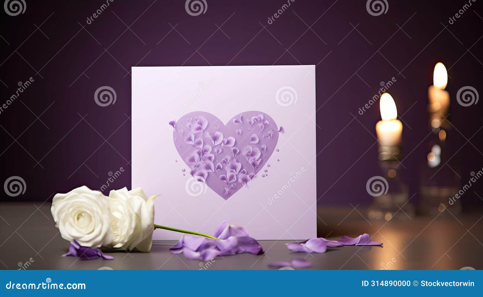 heartfelt purple font