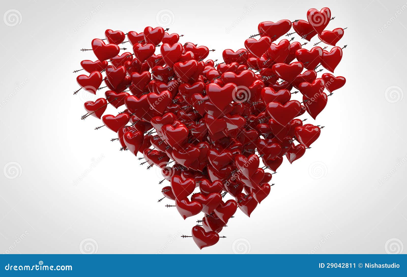 Hearts 3d stock illustration. Illustration of amour, conceptual - 29042811