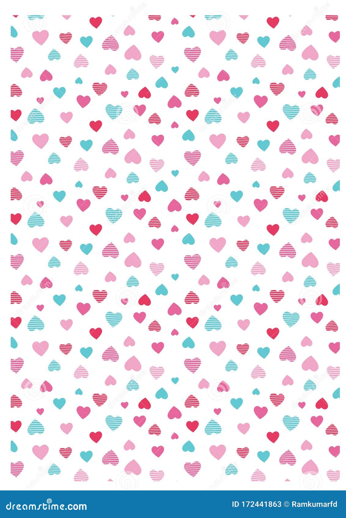 Hearts All Over Prints Colorful Pattern Stock Illustration ...