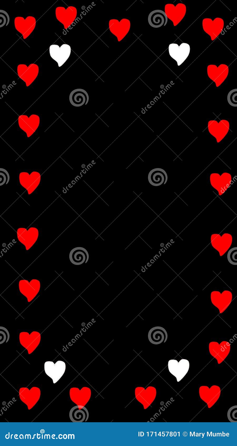 Hearts on a Black Background Wallpaper Stock Illustration - Illustration of  framing, love: 171457801