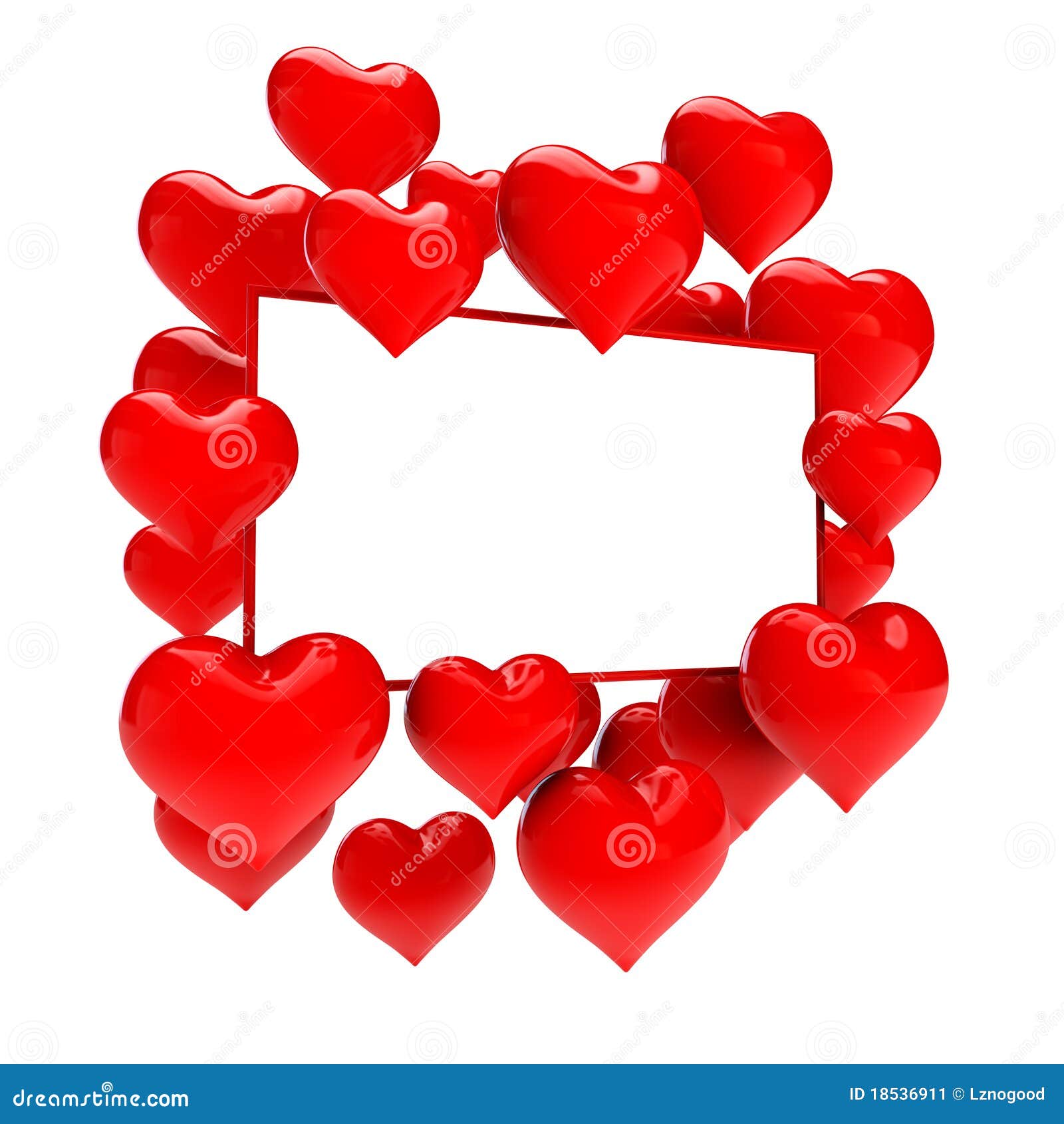 Hearts with gift card stock illustration. Illustration of marriage