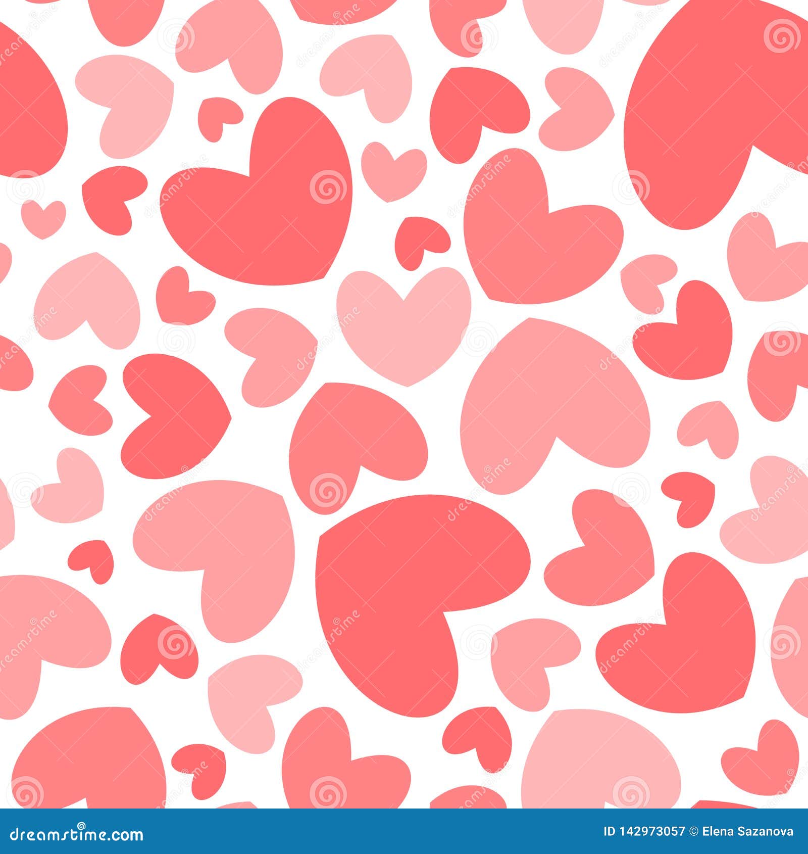 Heart Shape Seamless Pattern Stock Vector - Illustration of gift, hand